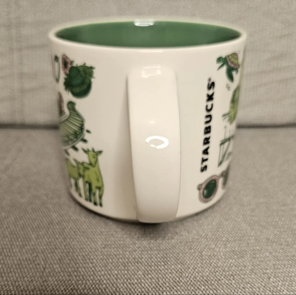 Curaçao Starbucks Been There Souvenir Ceramic Mug - Green Interior - Picture 3 of 4